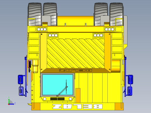 54-贝拉兹75440卡车 3d模型图纸左视缩略图