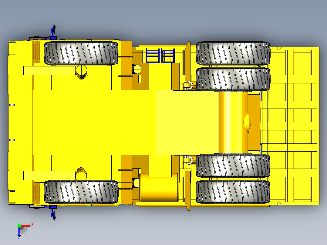 54-贝拉兹75440卡车 3d模型图纸俯视图