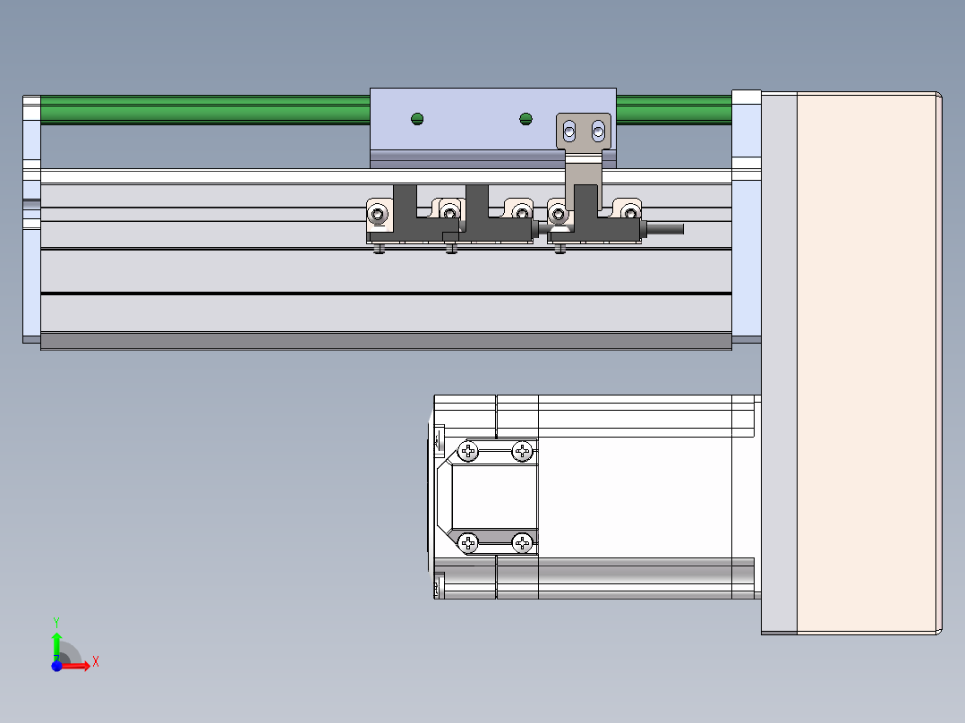 MTH丝杆半封闭模组MT75BS-BM-57前视图