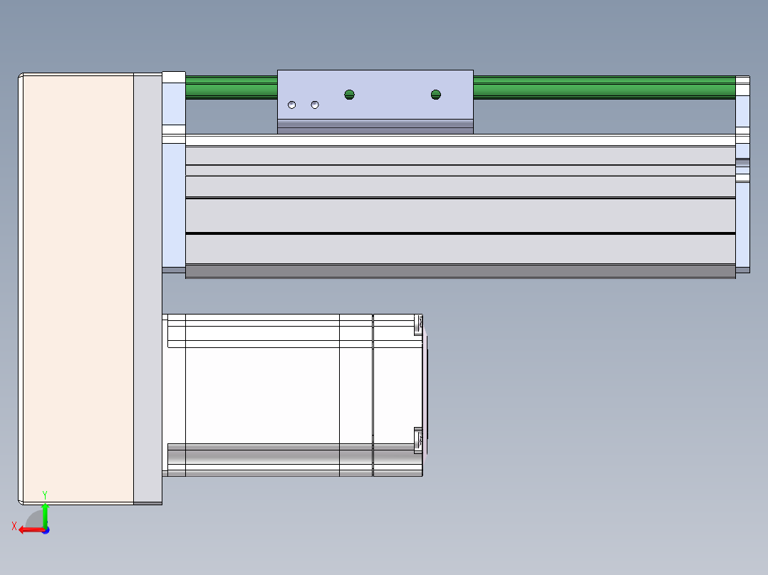 MTH丝杆半封闭模组MT75BS-BM-57后视图