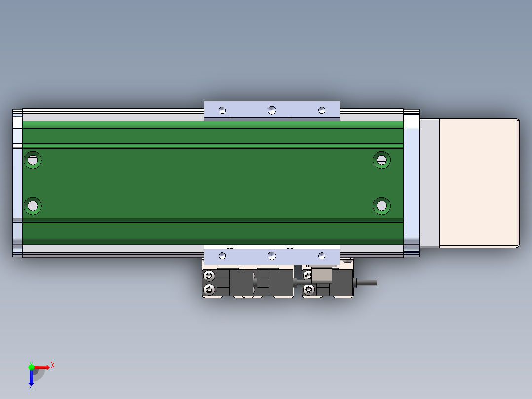 MTH丝杆半封闭模组MT75BS-BM-57俯视图