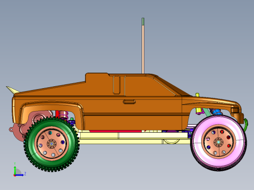 无刷四驱带电动遥控越野车左视缩略图