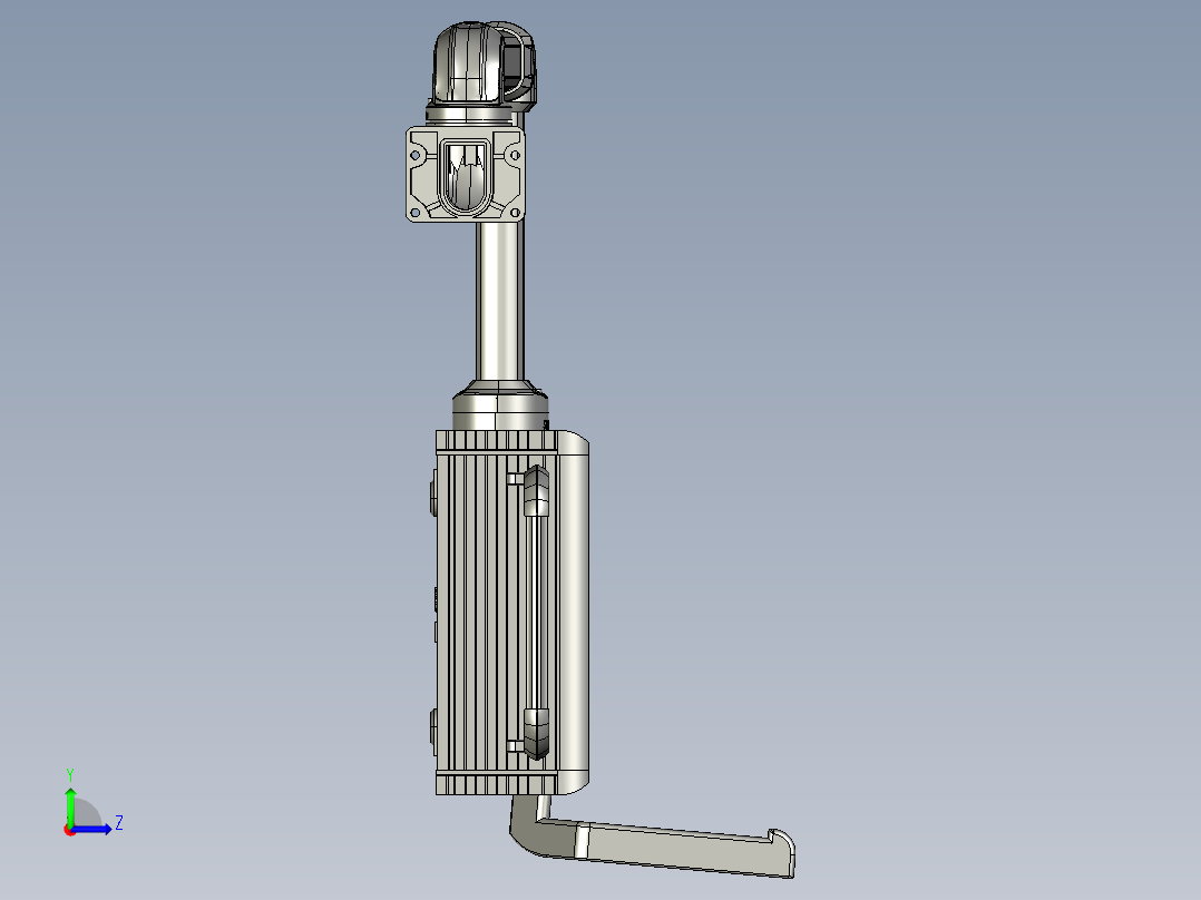 悬臂控制操控箱键盘支架--A2-墙座-转角-箱体连接器-500-300左视图