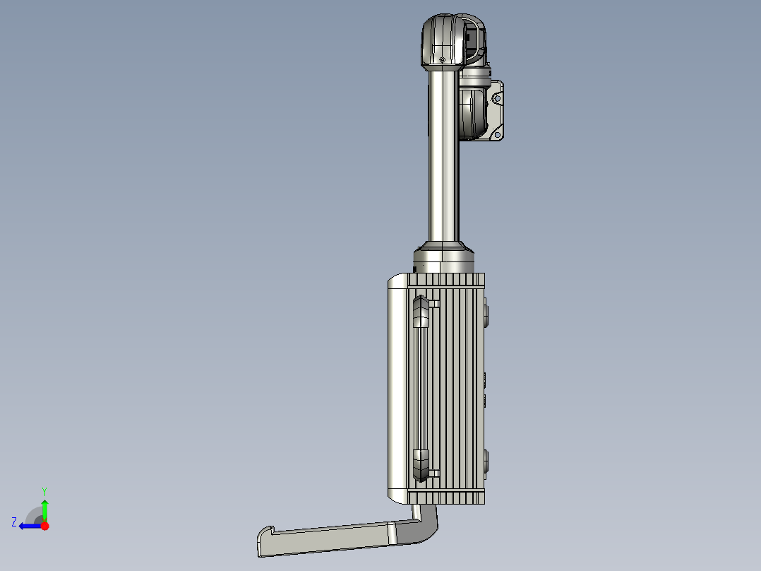 悬臂控制操控箱键盘支架--A2-墙座-转角-箱体连接器-500-300右视图