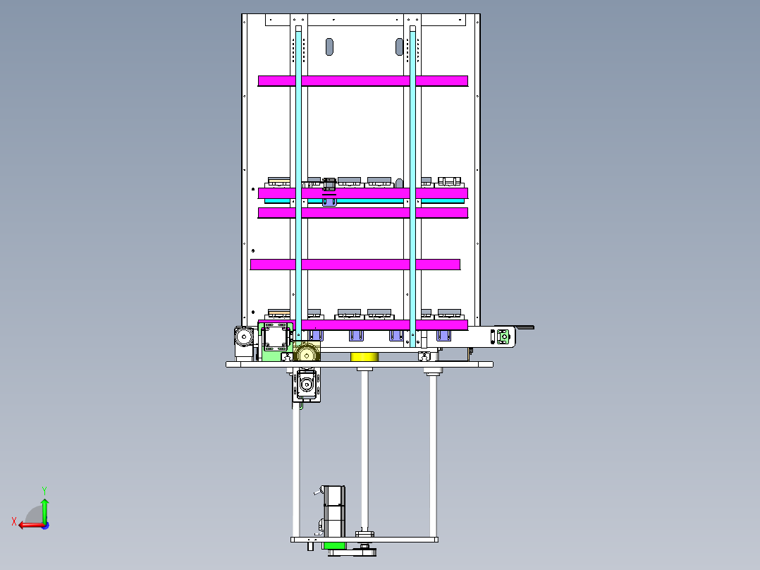 多功能料仓后视图