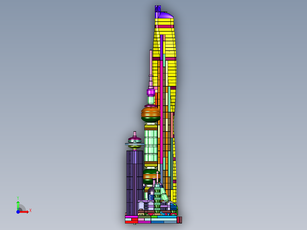 魔都风采上海建筑系列前视图