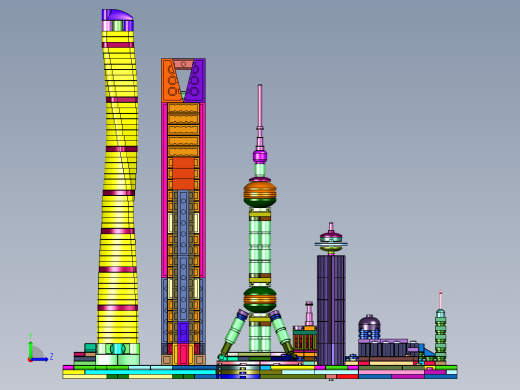 魔都风采上海建筑系列左视缩略图