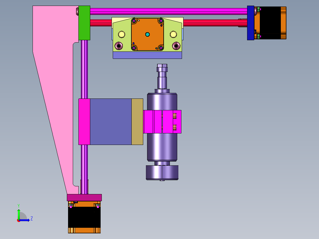小型全金属刀具浮雕切割刻字机左视图