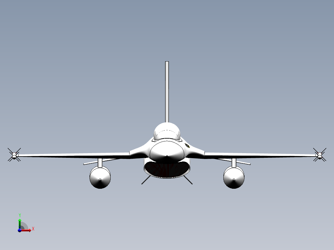 f16战斗机前视图