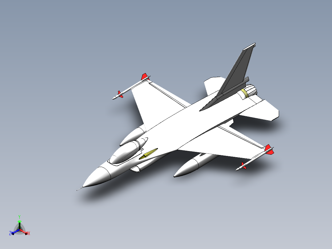f16战斗机正等轴测图
