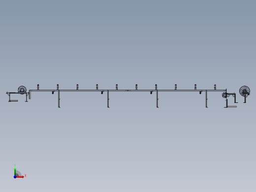 皮带传送机三维模型前视缩略图