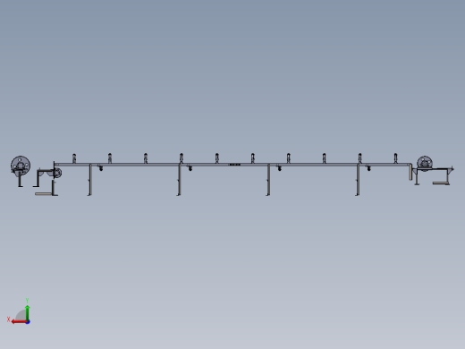 皮带传送机三维模型后视缩略图