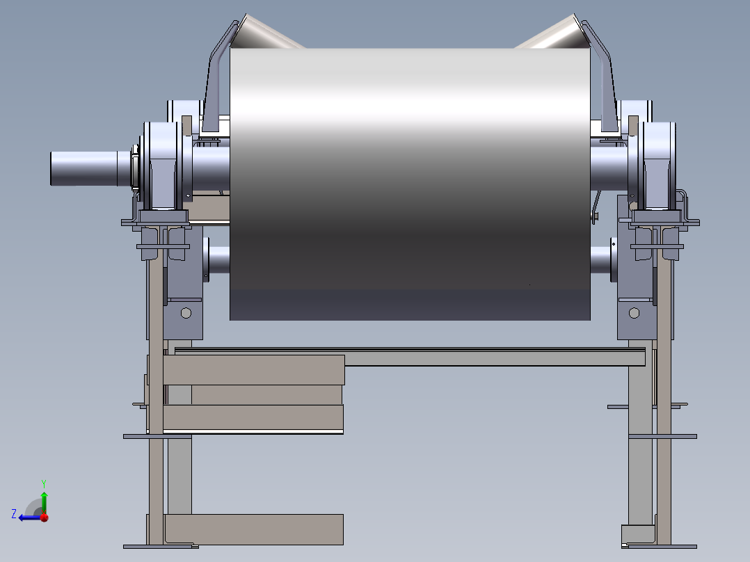 皮带传送机三维模型右视图