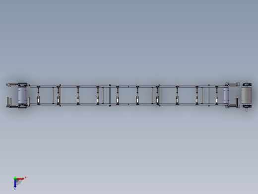 皮带传送机三维模型俯视缩略图