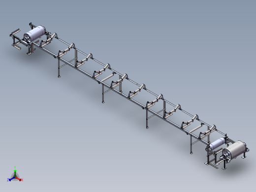 皮带传送机三维模型正等轴测缩略图