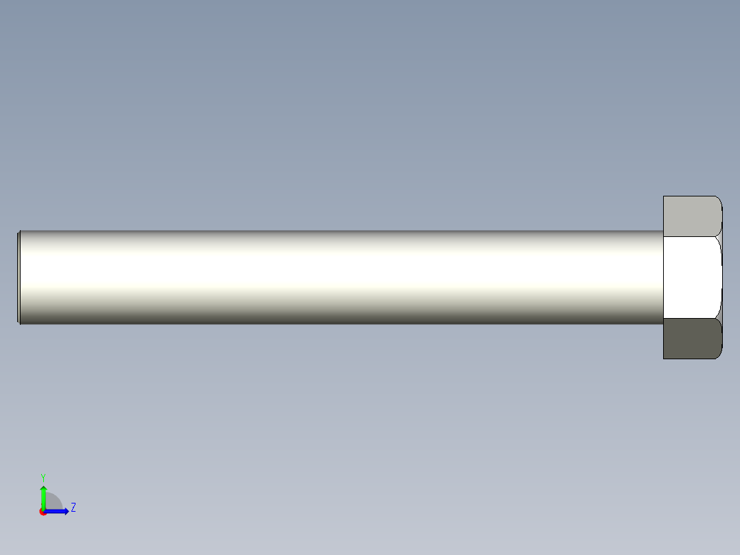 外六角螺絲RCBB-3D多系列多零件图纸模型左视图