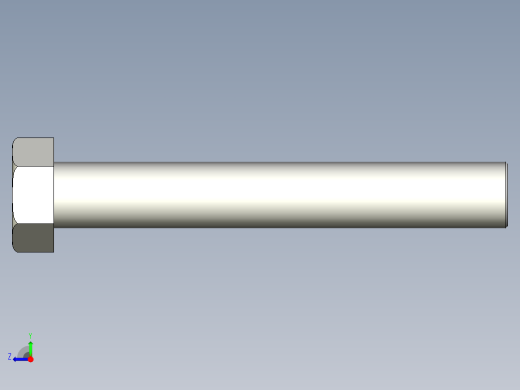 外六角螺絲RCBB-3D多系列多零件图纸模型右视缩略图