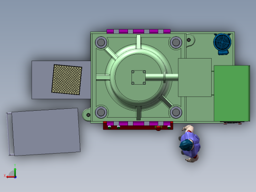 800T重型压制橡胶机后视缩略图