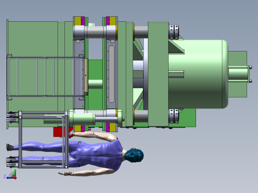 800T重型压制橡胶机右视缩略图