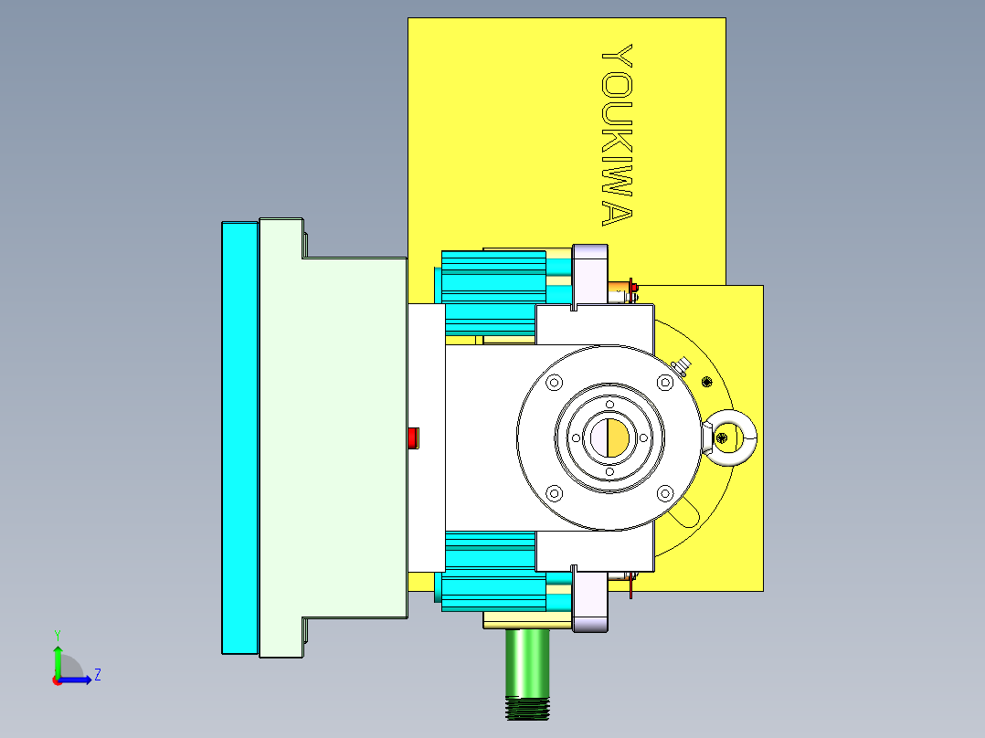ZAZ00-A-笔记本CNC工装夹具三维模型CNC6-1117左视图