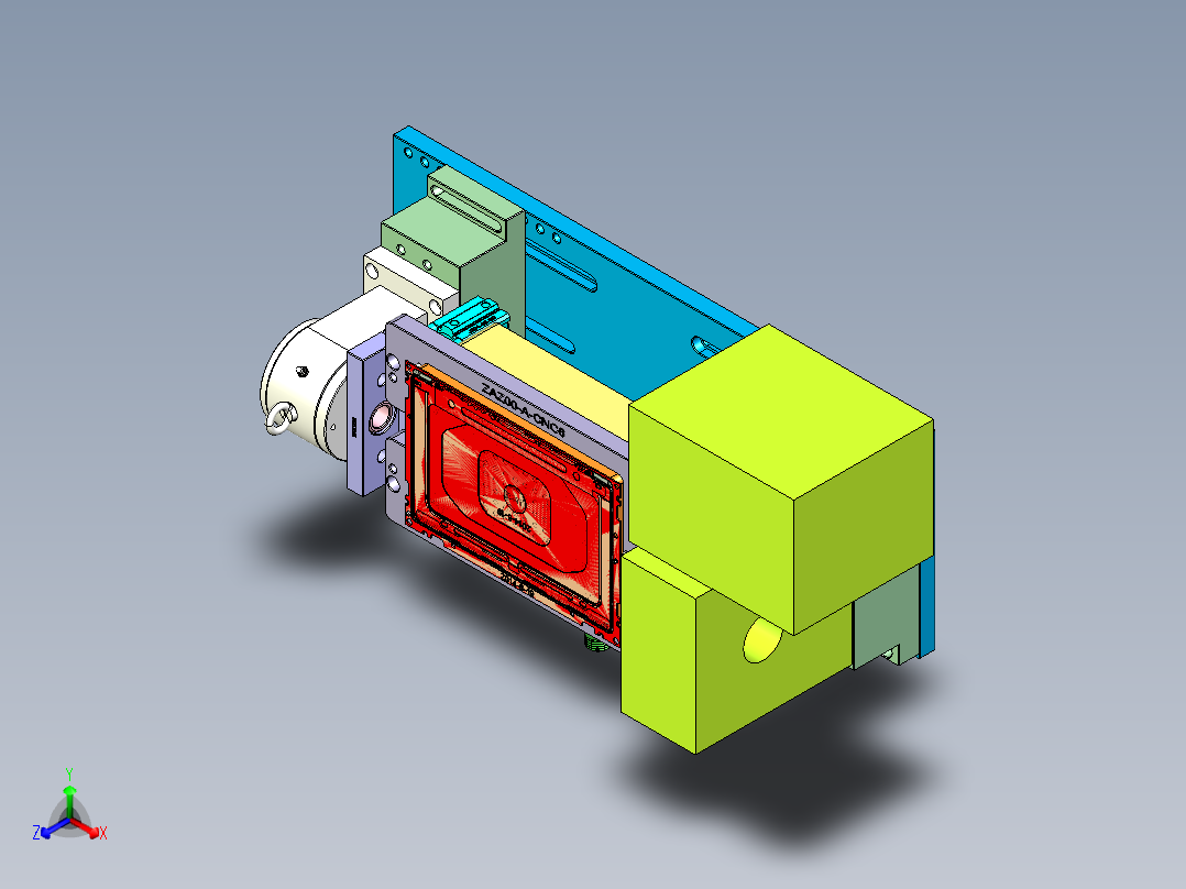 ZAZ00-A-笔记本CNC工装夹具三维模型CNC6-1117正等轴测图