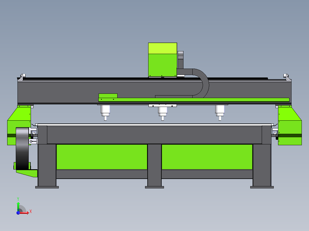 2513多头雕刻机sw18可编辑前视图