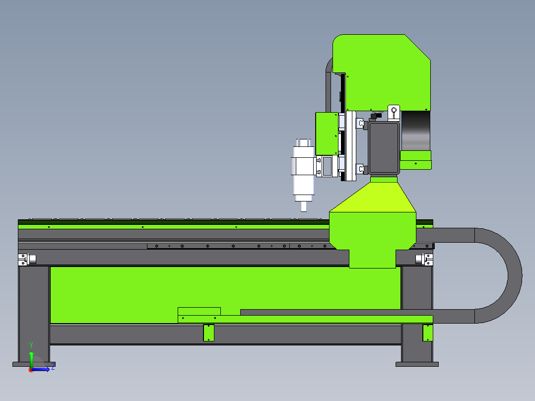 2513多头雕刻机sw18可编辑左视图