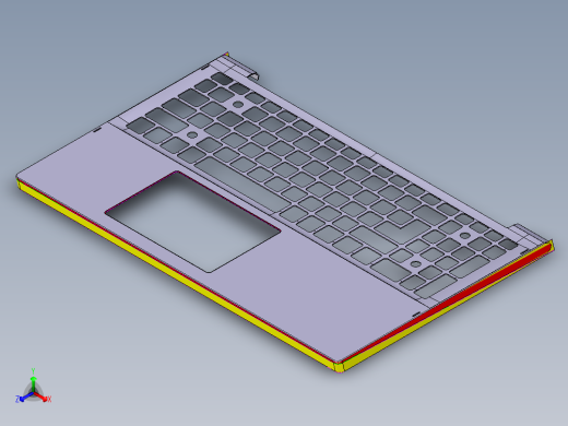 笔记本键盘外壳铣外形UG编程程序模型