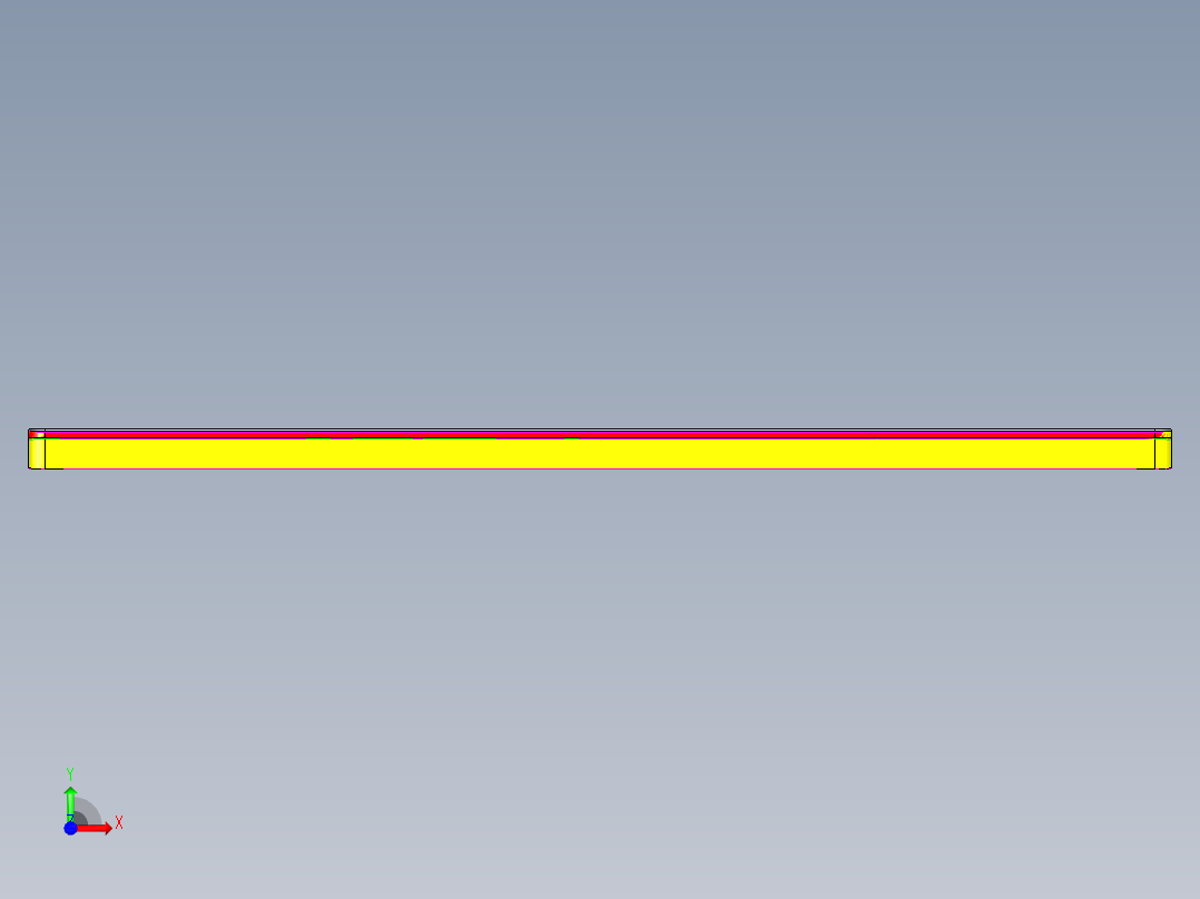 笔记本键盘外壳铣外形UG编程程序模型前视图