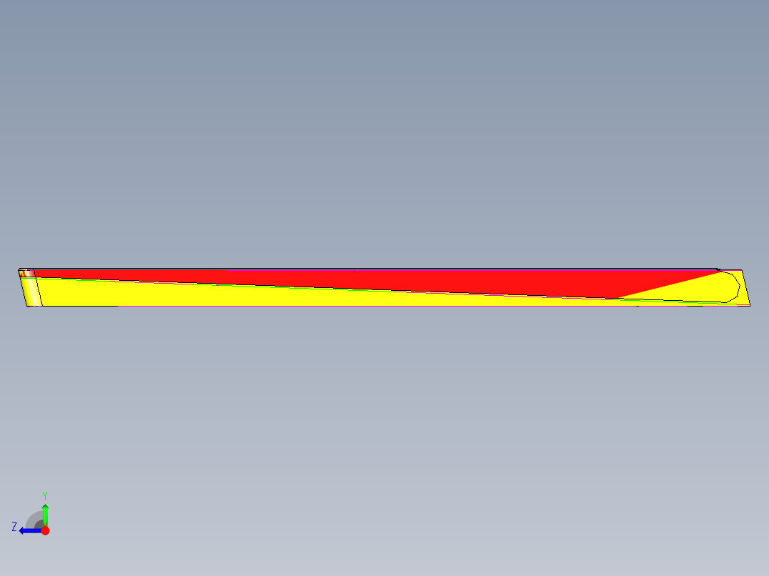 笔记本键盘外壳铣外形UG编程程序模型右视图
