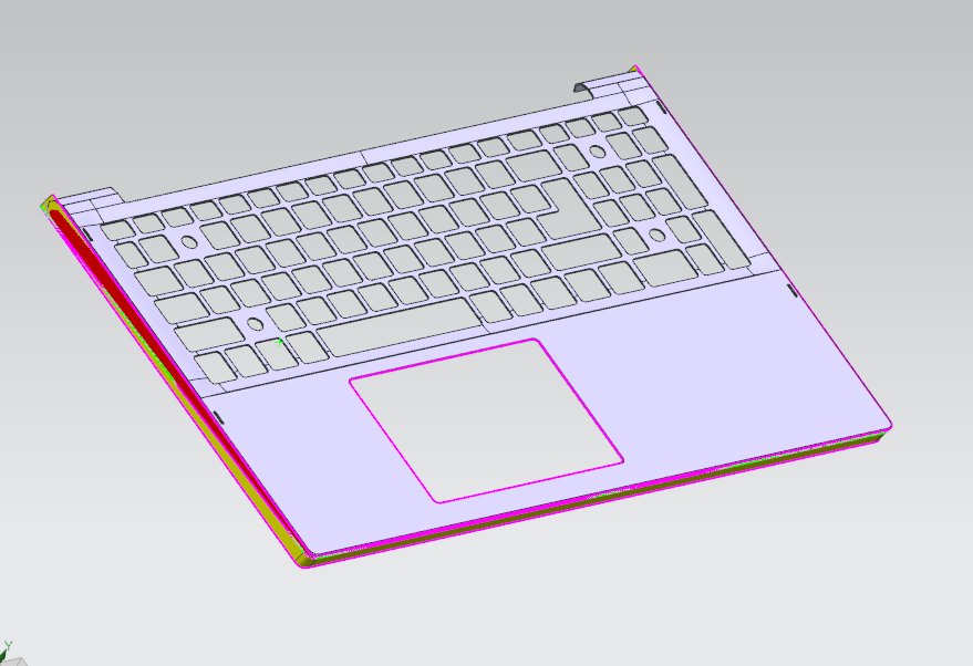 笔记本键盘外壳铣外形UG编程程序模型