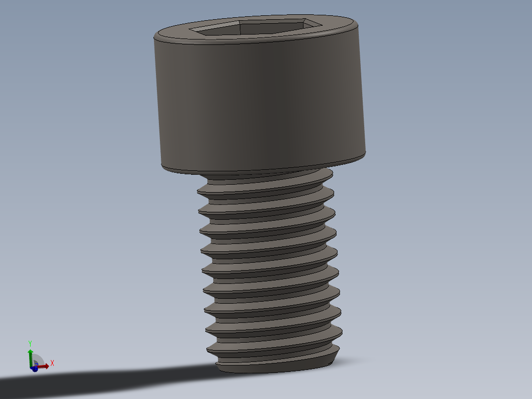 Screw_DIN_912_M12x18F_A2.SLDPRT公制内六角螺钉主视图