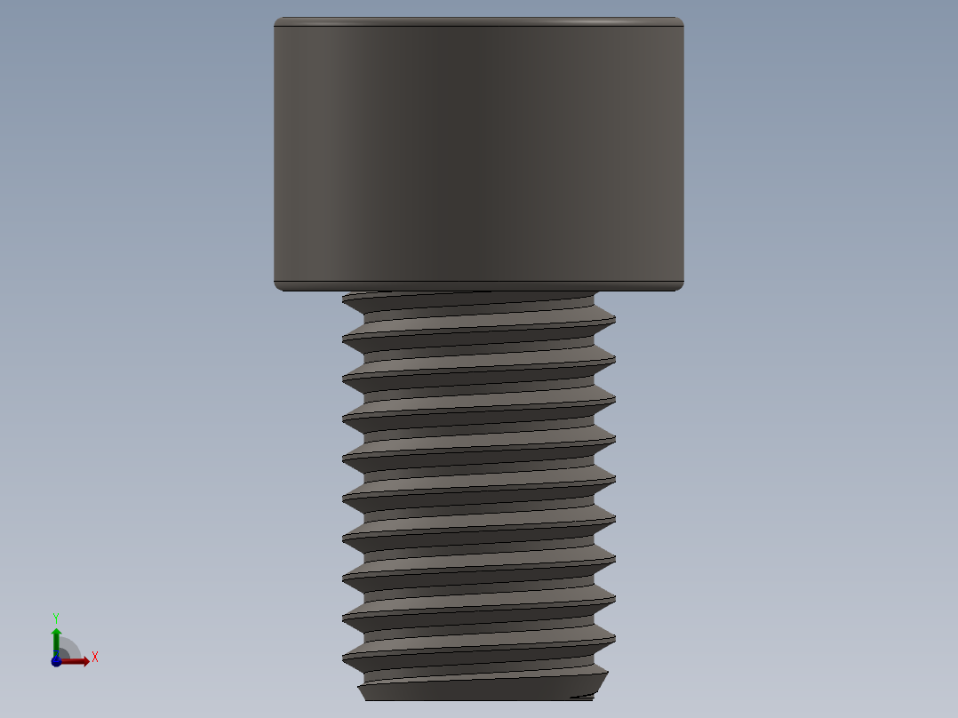 Screw_DIN_912_M12x18F_A2.SLDPRT公制内六角螺钉前视图