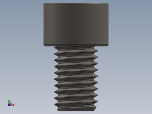 Screw_DIN_912_M12x18F_A2.SLDPRT公制内六角螺钉前视缩略图