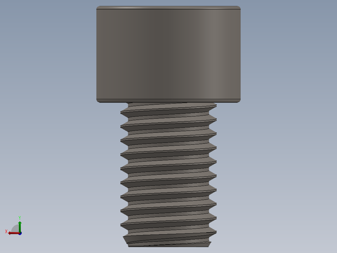 Screw_DIN_912_M12x18F_A2.SLDPRT公制内六角螺钉后视图