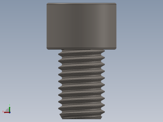 Screw_DIN_912_M12x18F_A2.SLDPRT公制内六角螺钉后视缩略图