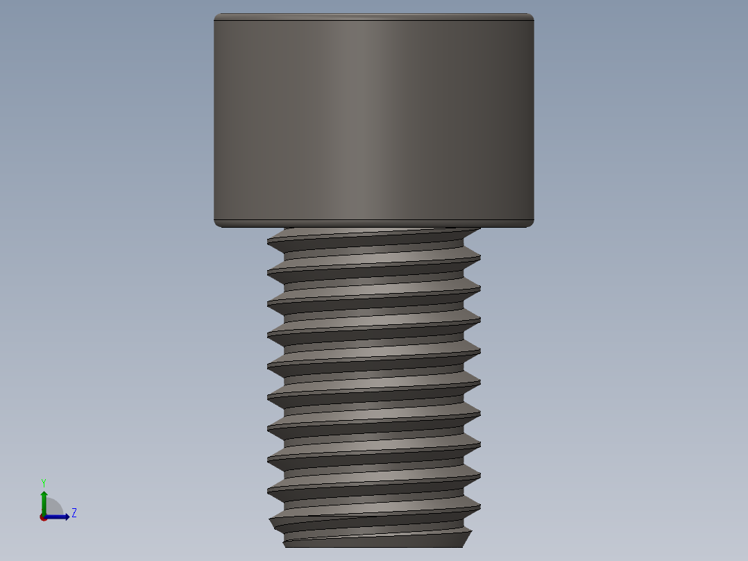 Screw_DIN_912_M12x18F_A2.SLDPRT公制内六角螺钉左视图