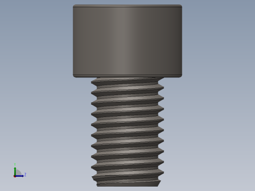 Screw_DIN_912_M12x18F_A2.SLDPRT公制内六角螺钉左视缩略图