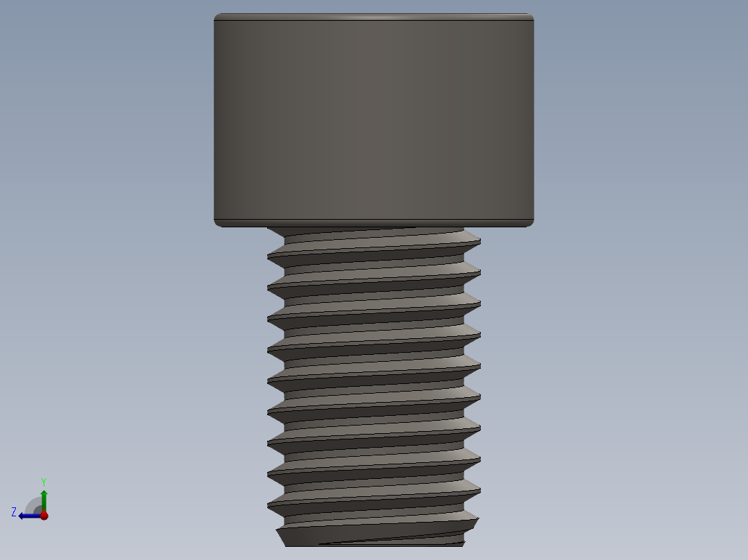 Screw_DIN_912_M12x18F_A2.SLDPRT公制内六角螺钉右视图
