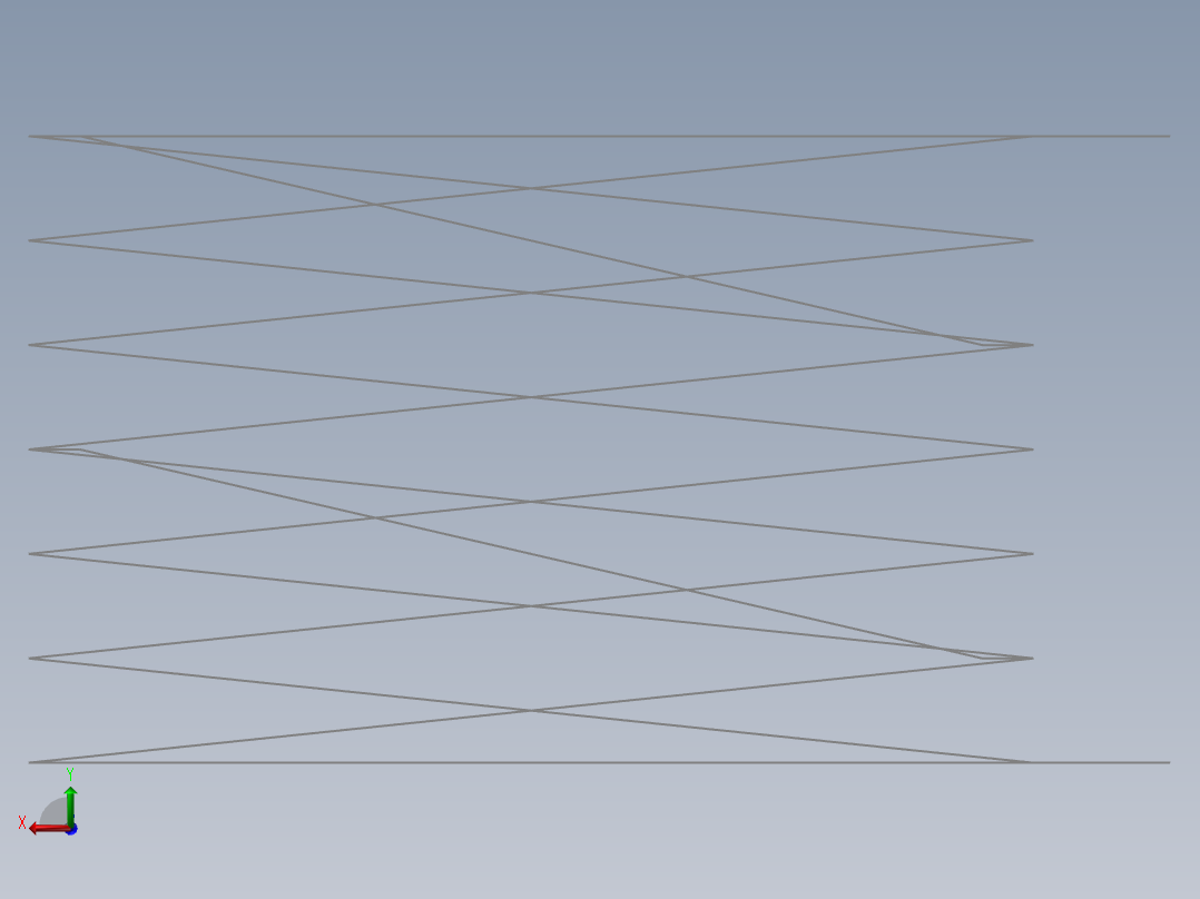 四轮移动式液压升降台3D及图纸后视图