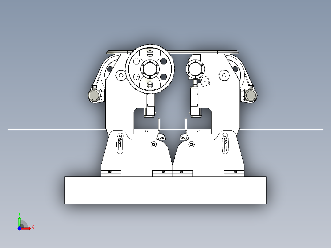 铁皮打压机器前视图