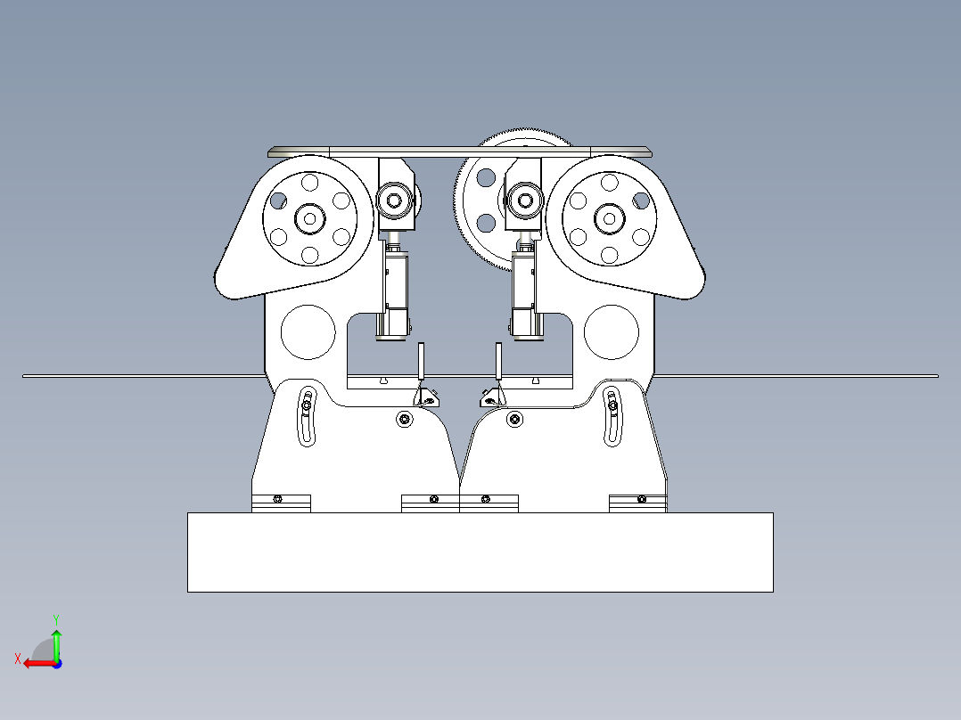 铁皮打压机器后视图