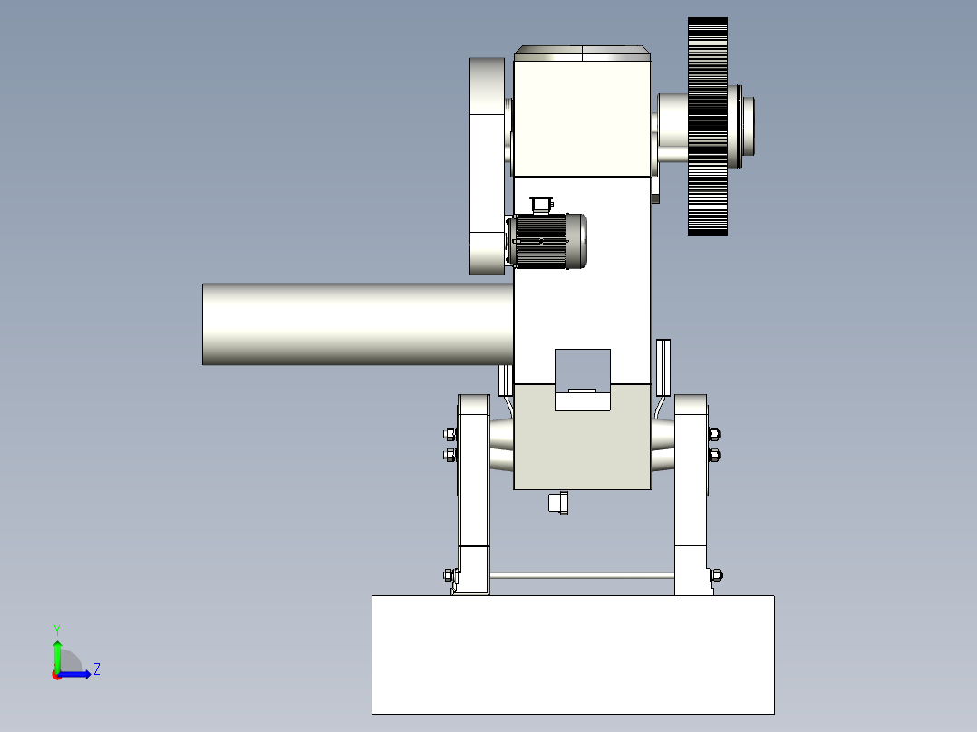铁皮打压机器左视图