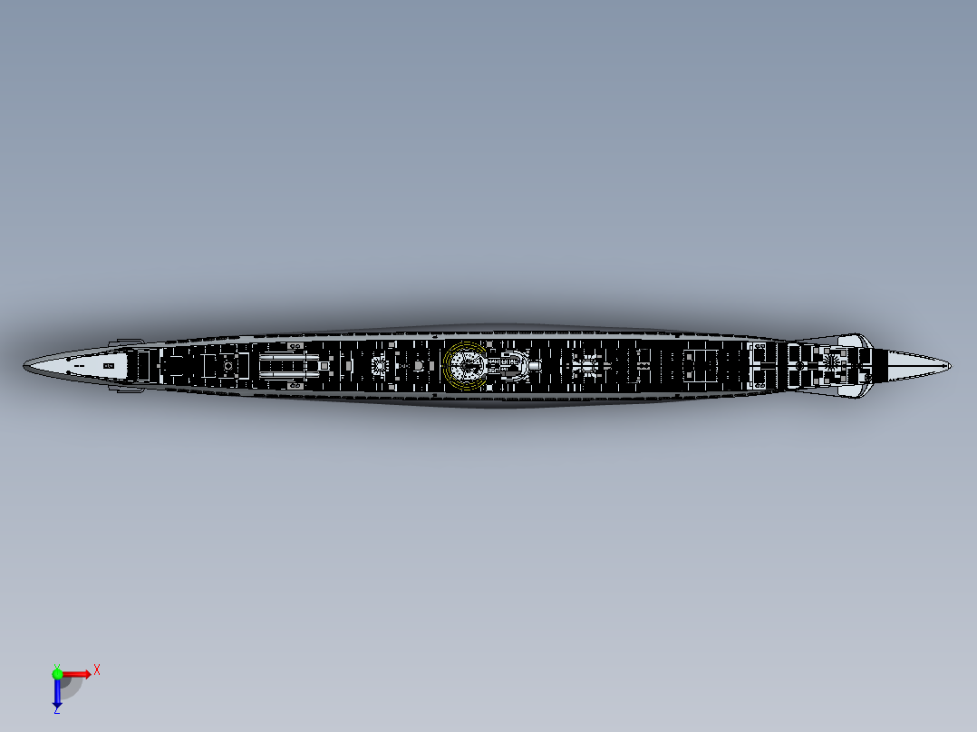 潜水艇(21)俯视图