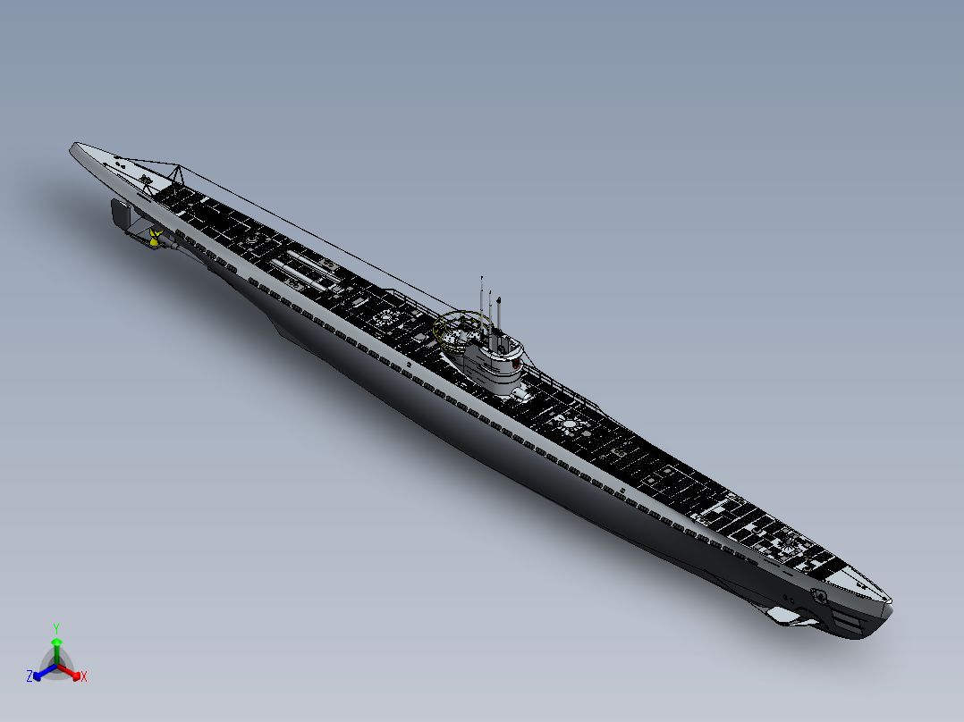 潜水艇(21)正等轴测图