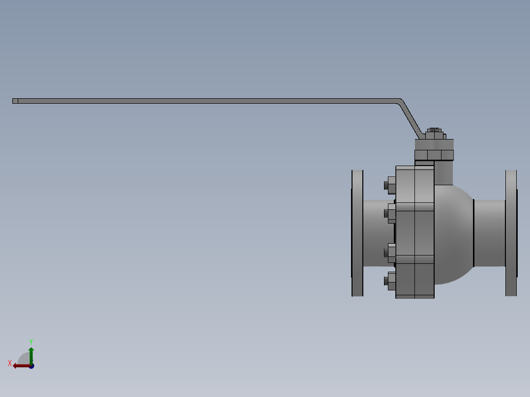 [DN150]球阀后视图