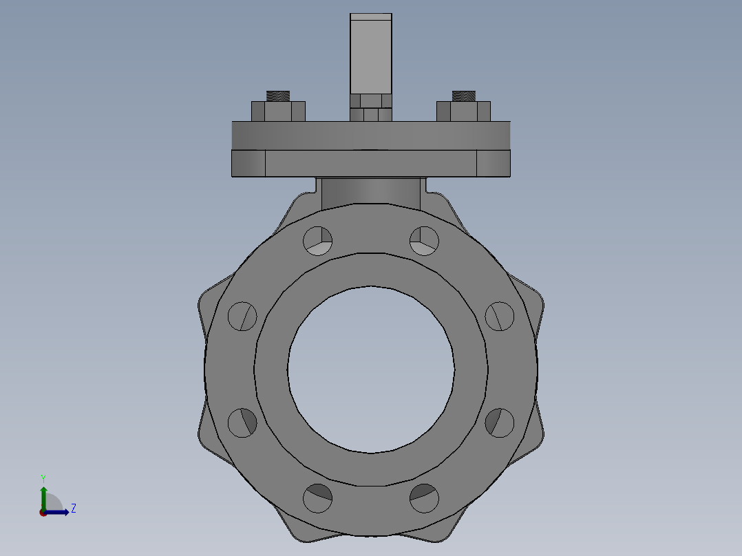 [DN150]球阀左视图