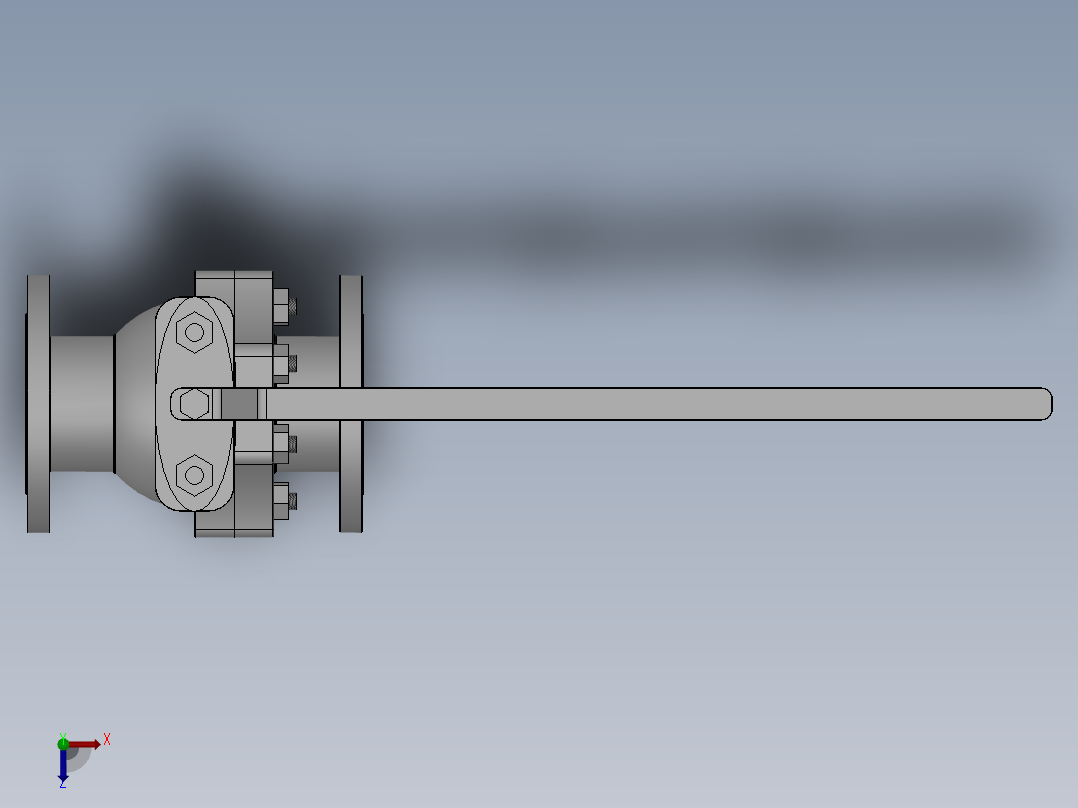[DN150]球阀俯视图