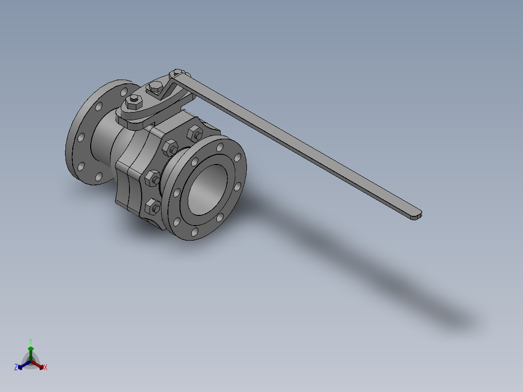 [DN150]球阀正等轴测图
