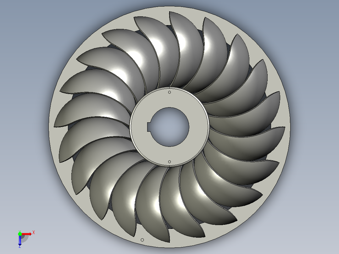 涡轮（脉冲涡轮）俯视图